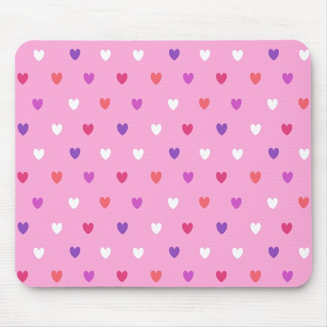 Tapis De Souris Coeurs polka rose (Devant)