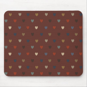 Tapis De Souris Coeurs Polka sur kilim brown