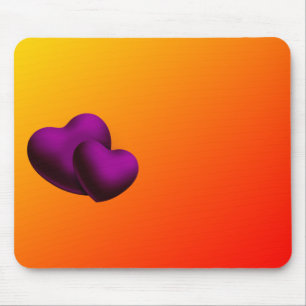 Tapis De Souris Coeurs pourpres Mousepad