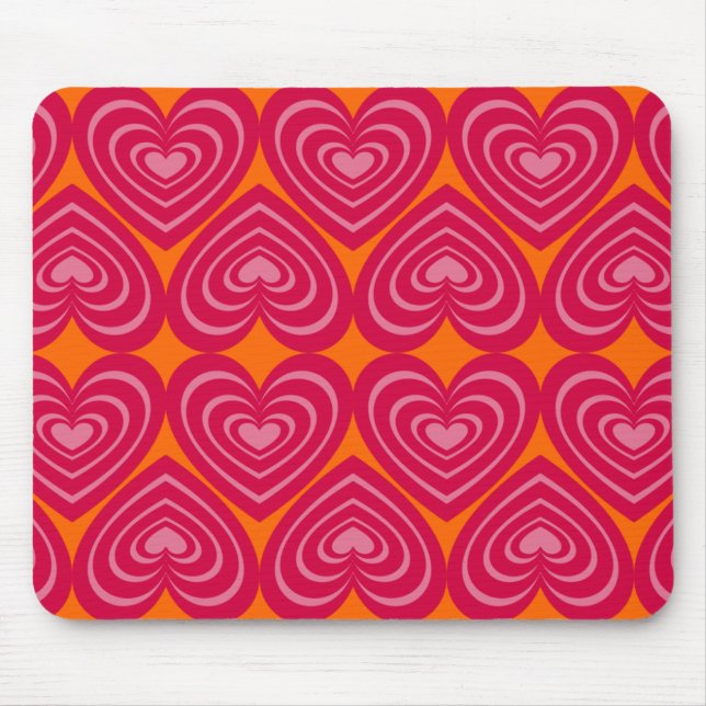 Tapis De Souris Coeurs rose (Devant)