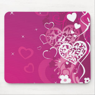 Tapis De Souris Coeurs roses