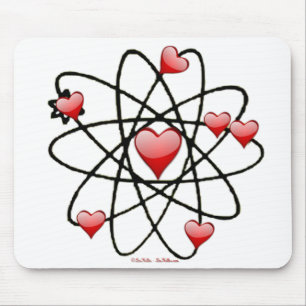 Tapis De Souris Coeurs rouges de Saint Valentin atomique