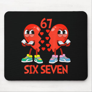 Tapis De Souris Coeurs Saint-Valentin Drôle Six Sept 6 7 Mème Gén