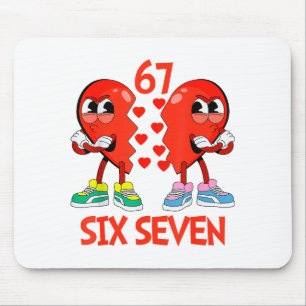 Tapis De Souris Cœurs Saint-Valentin Drôle Six Sept 6 7 Mème Gen A