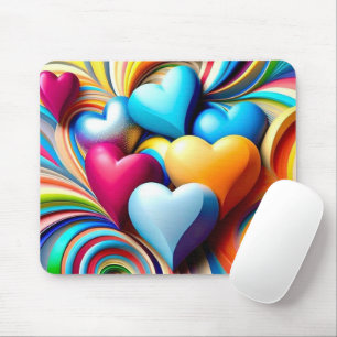 Tapis De Souris Coeurs vibrants