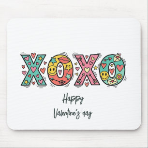 Tapis De Souris Cœurs "XOXO" fantaisistes Bonne Saint-Valentin