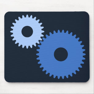 Tapis De Souris Cog machine design Navy Blue
