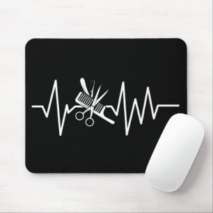 Tapis De Souris Coiffeur - Ciseaux de barbier Peigne Sourire Souri
