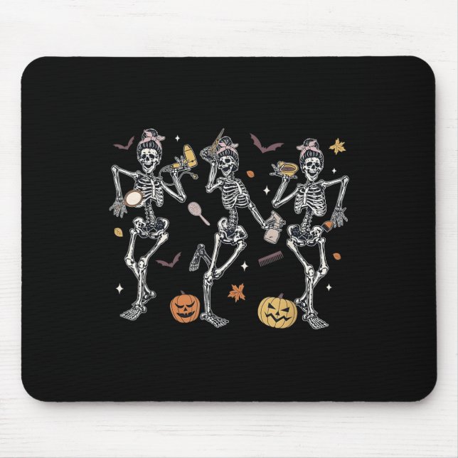 Tapis De Souris Coiffeur effrayant Équipe de fantômes Coiffeur Hal (Devant)