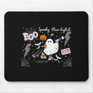 Tapis De Souris Coiffeur Halloween Coiffeur Fantôme Spooky Cosméto