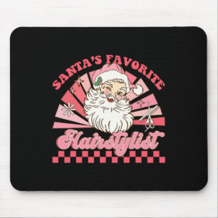Tapis De Souris Coiffeur Noël Père Noël Vintage Xmas Cheveux