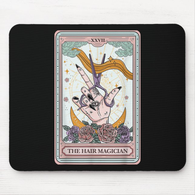 Tapis De Souris Coiffeur Tarot Card gothique Coiffeur Salon Ha (Devant)