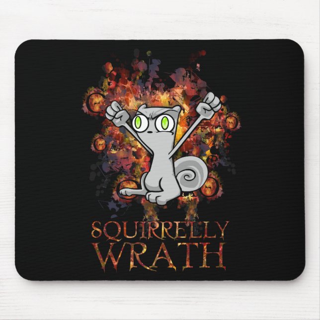 Tapis De Souris Colère de Squirrelly ! Mousepad mousseux (Devant)