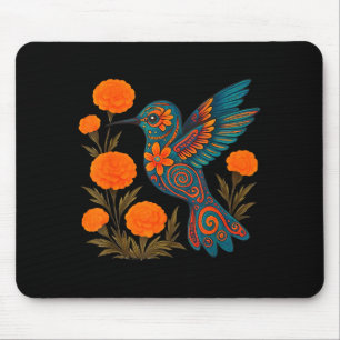 Tapis De Souris Colibri Alebrije Fleur Art Populaire Mexicain Oise