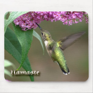 Tapis De Souris Colibri au néon magique Mousepad de Rubis-gorge