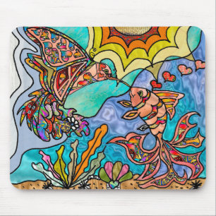 Tapis de souris Colibri Poisson rouge Reflet Fanta