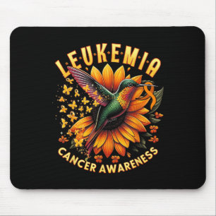 Tapis De Souris Colibri Tournesol Orange Sensibilisation à la Leuc