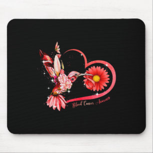 Tapis De Souris Colibri Tournesol Ruban Rouge Cancer du Sang Sensi