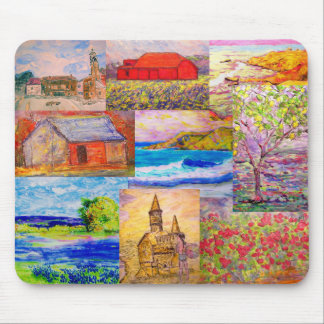 Tapis De Souris collage d'art de bruit de paysage