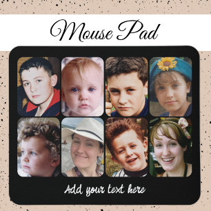 Tapis De Souris collage de 8 photos noir blanc