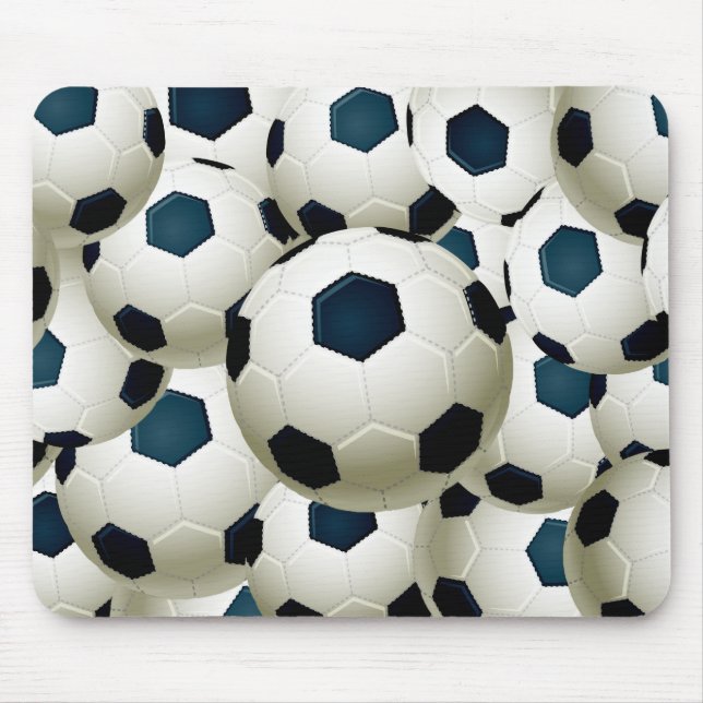 TAPIS DE SOURIS COLLAGE DE BALLONS DE FOOTBALL (Devant)