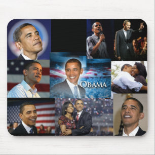 Tapis De Souris Collage de Barack Obama