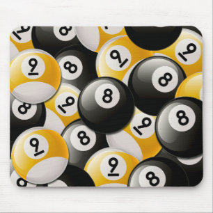 TAPIS DE SOURIS COLLAGE DE BOULES DES BILLARDS 8 ET 9