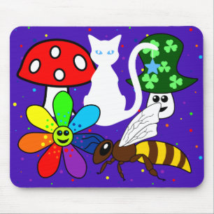 Tapis De Souris Collage de dessin animé Mousepad