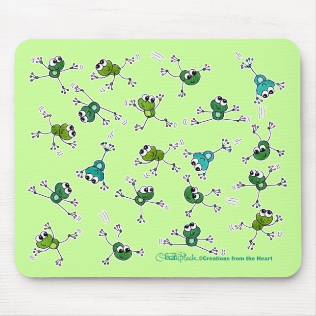 Tapis De Souris Collage de grenouilles (Devant)