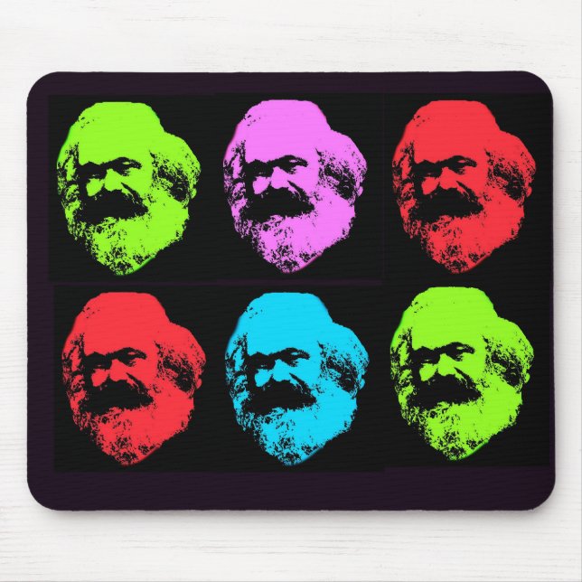 Tapis De Souris Collage de Karl Marx (Devant)
