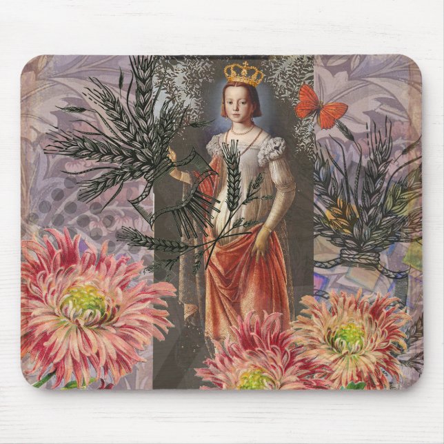 Tapis De Souris Collage de la déesse céleste Vierge : Céleste vint (Devant)