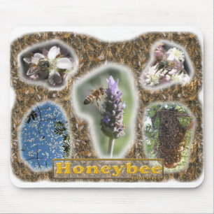 Tapis De Souris Collage de photo d'abeille