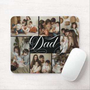 Tapis De Souris Collage de photos 6 Typographie de script Papa