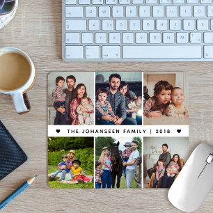 Tapis De Souris Collage de photos de famille moderne 6 Photos Phot