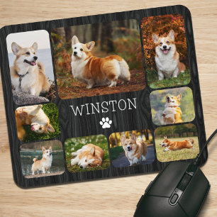 Tapis De Souris Collage de photos de maman et papa amateur de chie