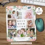 Tapis De Souris Collage de photos florales MEILLEUR MOM JAMAIS per<br><div class="desc">Créez un clavier de souris de mémoire photo avec un collage de 7 de vos photos préférées accentuées de fleurs couleur rose et rose pastel sur un arrière - plan blanc changeant. Le titre simple et classique BEST MOM EVER peut être changé et vous pouvez ajouter un message personnel comme...</div>