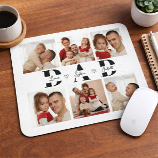 Tapis De Souris Collage de photos personnalisé pour Papa