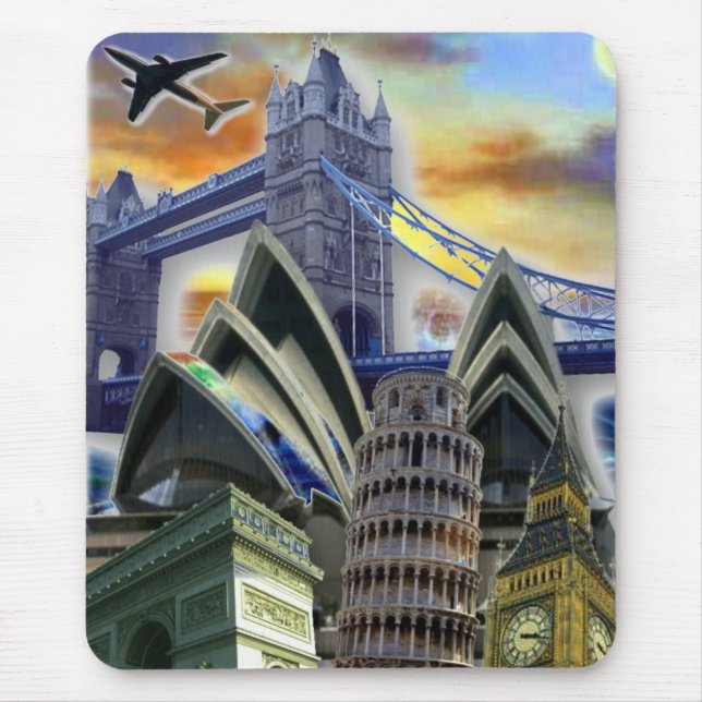 Tapis De Souris Collage des monuments de Mousepad (Devant)