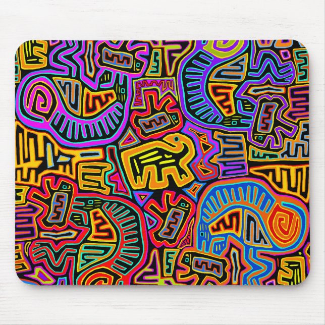 Tapis De Souris Collage Mola de l'île de San Blas (Devant)