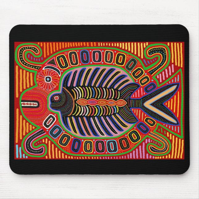 Tapis De Souris Collage Mola Indien Kuna (Devant)