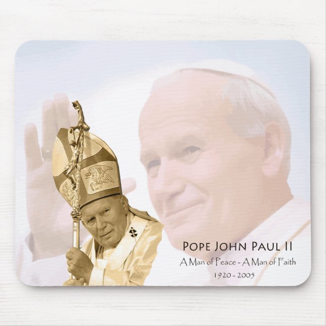 Tapis De Souris Collage Mousepad de Pape Jean Paul II (Devant)