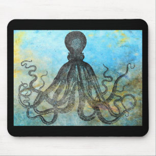 Tapis De Souris Collage Octopus vintage