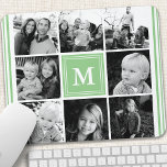 Tapis De Souris Collage photo de famille de monogrammes de monnaie<br><div class="desc">Collage Photo Famille Monogram. Personnalisez ce design personnalisé avec votre propre monogramme initial ou texte.</div>
