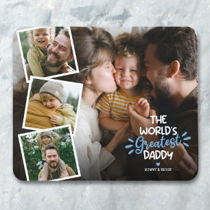 Tapis De Souris Collage photo du plus grand papa du monde