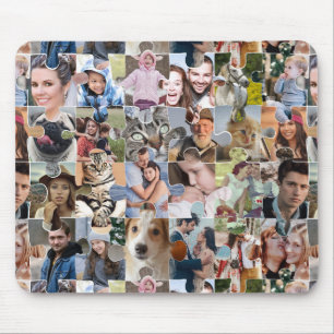 Tapis De Souris Collage Photo Famille Personnalisé Forme 24 Pic Pu