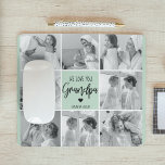 Tapis De Souris Collage Photo Meilleur Grand-Père Ever Pastel Mint<br><div class="desc">Cette belle photo de collage est la façon parfaite d'express votre amour pour votre grand-père. Doté du message chaleureux "We love you grand-pa" en lettres élégantes contre un arrière - plan de menthe pastel apaisant, ce morceau reflète la chaleur et l'affection que vous ressentez pour votre grand-père. Le design de...</div>