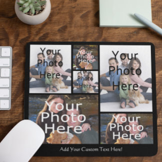 Tapis De Souris Collage photo personnalisé Mousepad Ajouter vos 6