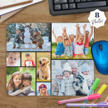 Tapis De Souris Collage photo simple 8<br><div class="desc">Créez votre propre pavé photo en grille couleur personnalisé avec ce modèle de collage photo facile à télécharger avec 8 images de différentes formes et tailles, horizontales et verticales pour accueillir une grande variété de sujets photo. Personnalisez avec un nom de famille, un nom individuel, un monogramme ou un autre...</div>
