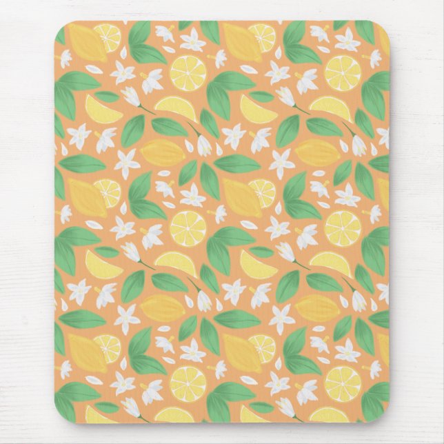 Tapis De Souris Collection de Motifs de paniers de fruits - Citron (Devant)