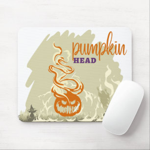 Tapis De Souris Collection de timbres d'Halloween "Pumpkinhead"